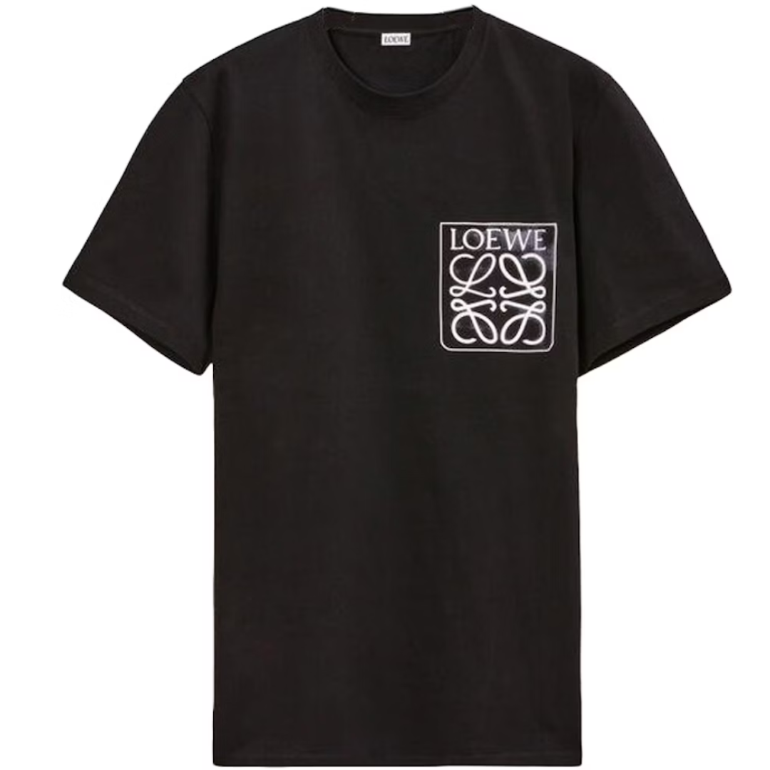 LOEWE ANAGRAM FAKE POCKET TEE BLACK