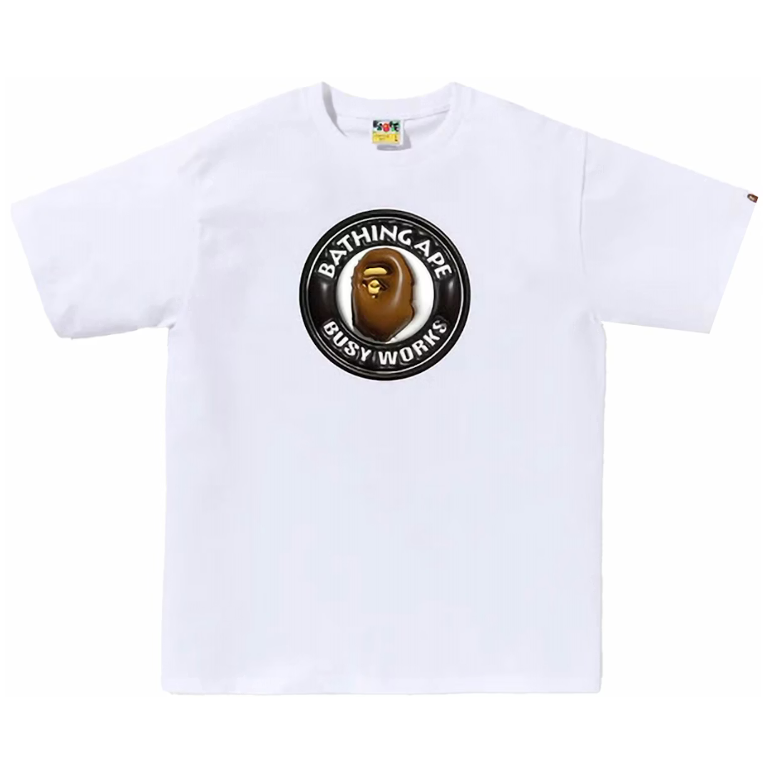 BAPE 3D Busy Works Tee White