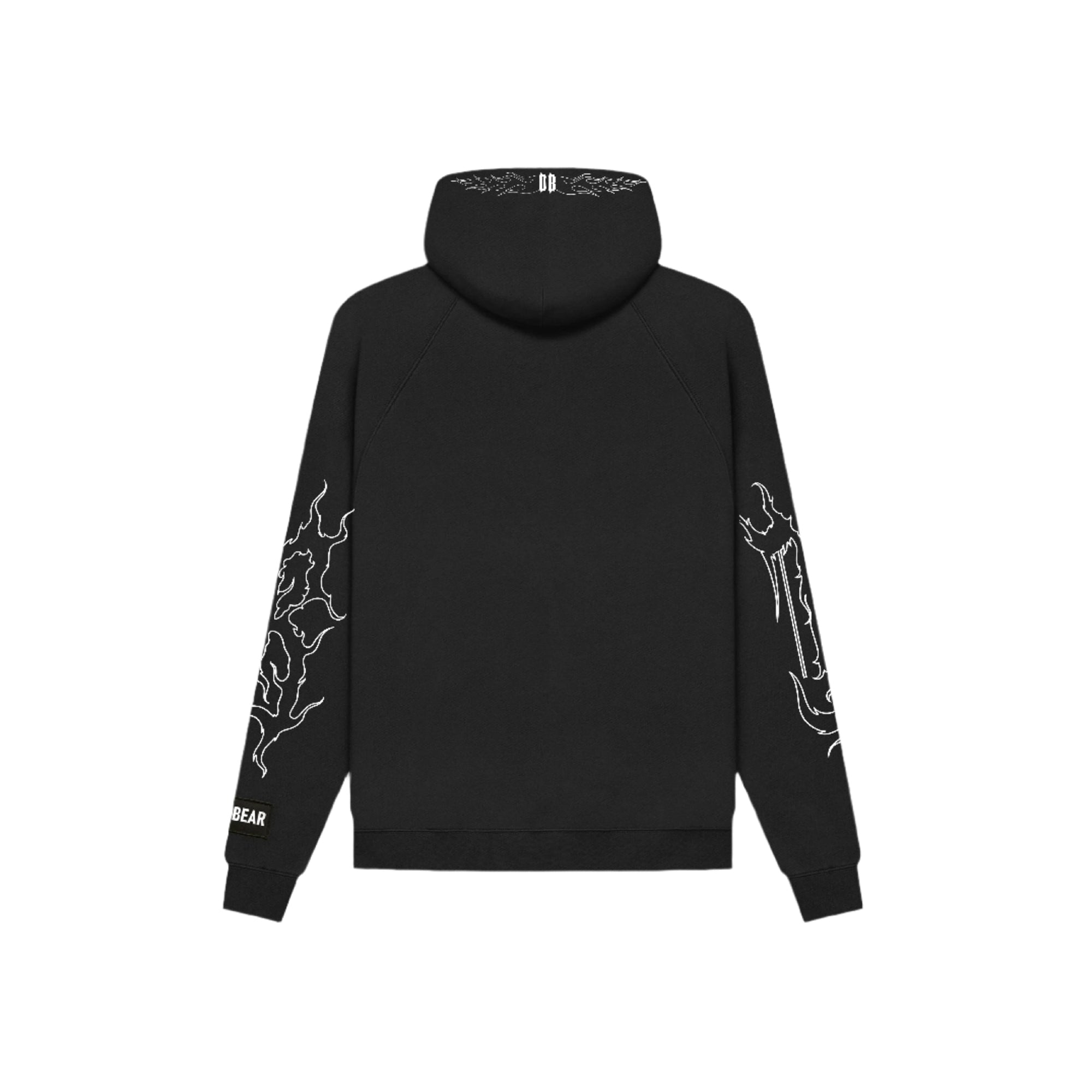 Flames Hoodie Black