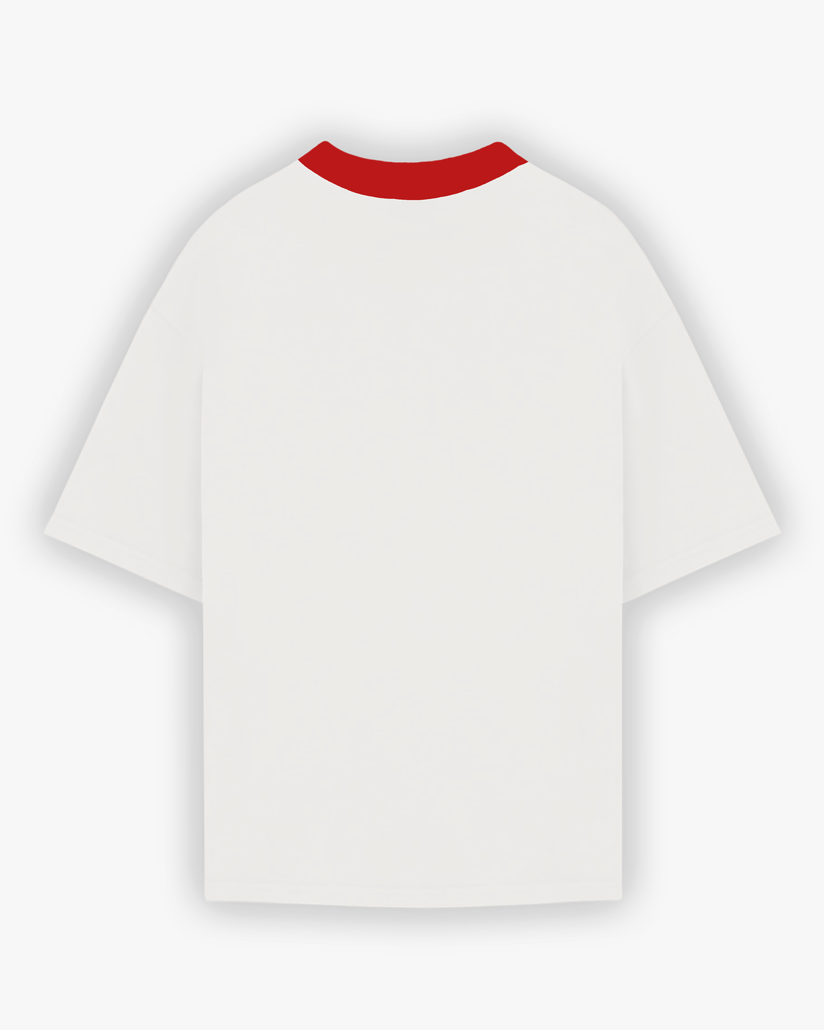 DONT DIE BROKE RINGER T-SHIRT - OFF WHITE/RED