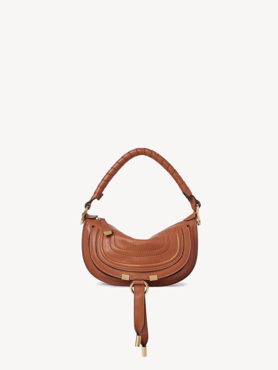 CHLOE Mini Marcie shoulder bag in soft leather Clay Brown