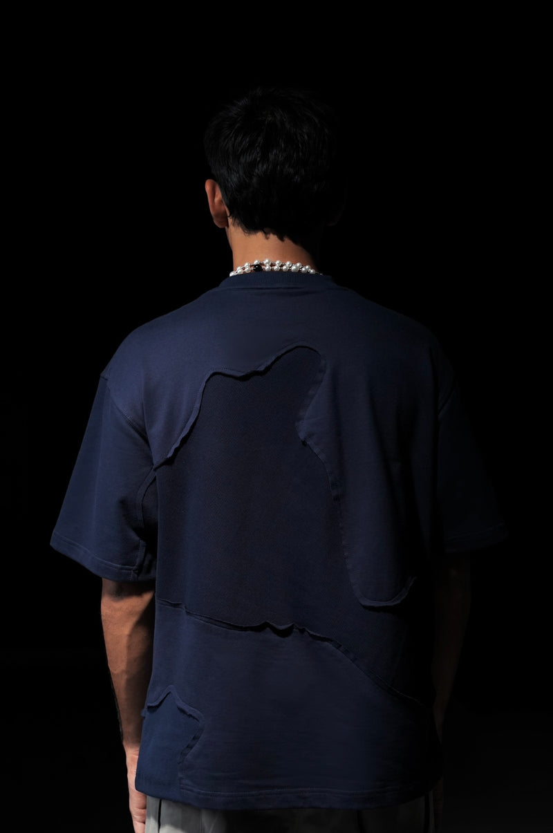 Ruff Cuts Navy Blue T-Shirt. | Leave The Rest | Streetwear Pants Trousers by Crepdog Crew