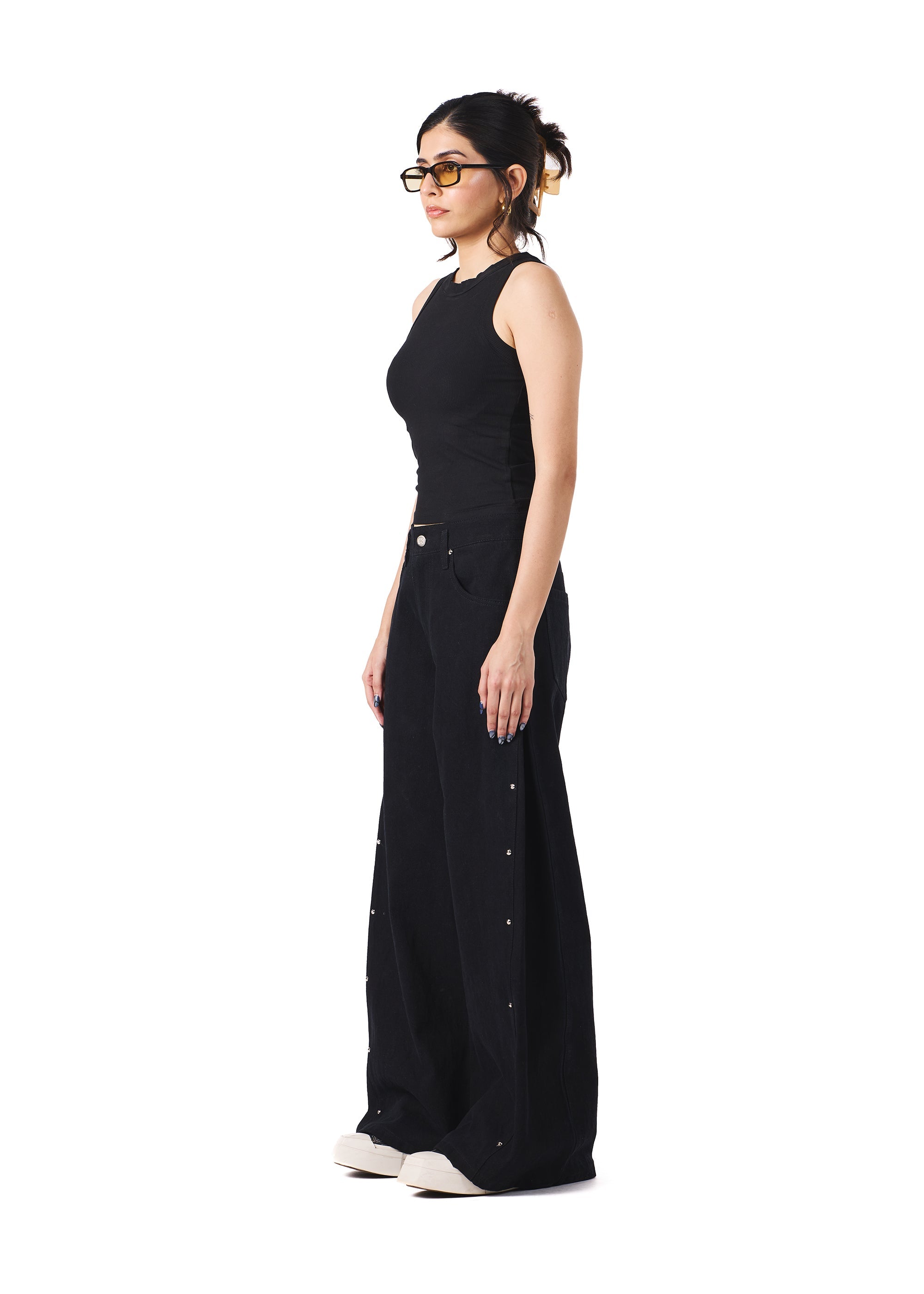 Black Wide Leg Denim