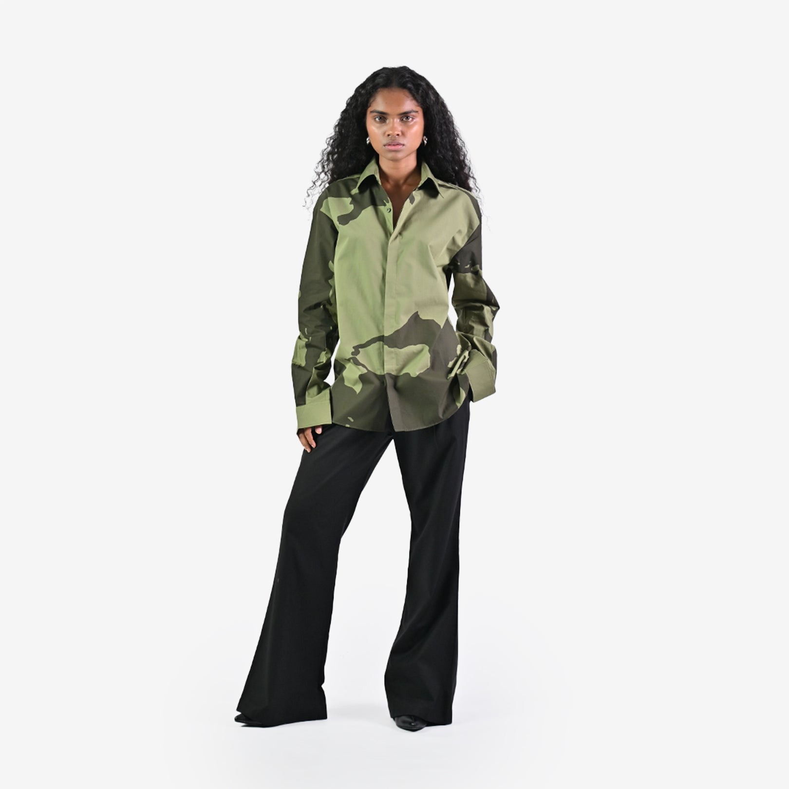 HUEMN flesh shirt - Dark Green