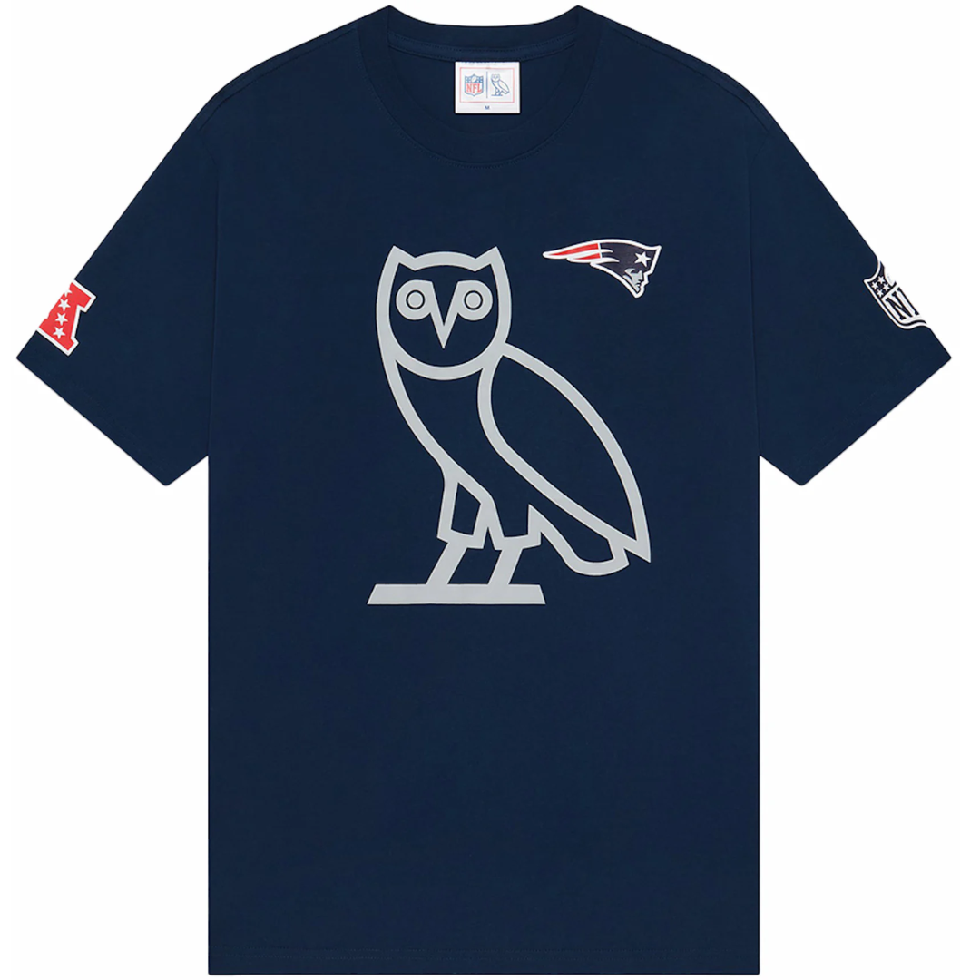 OVO x NFL New England Patriots Game Day T-Shirt Blue