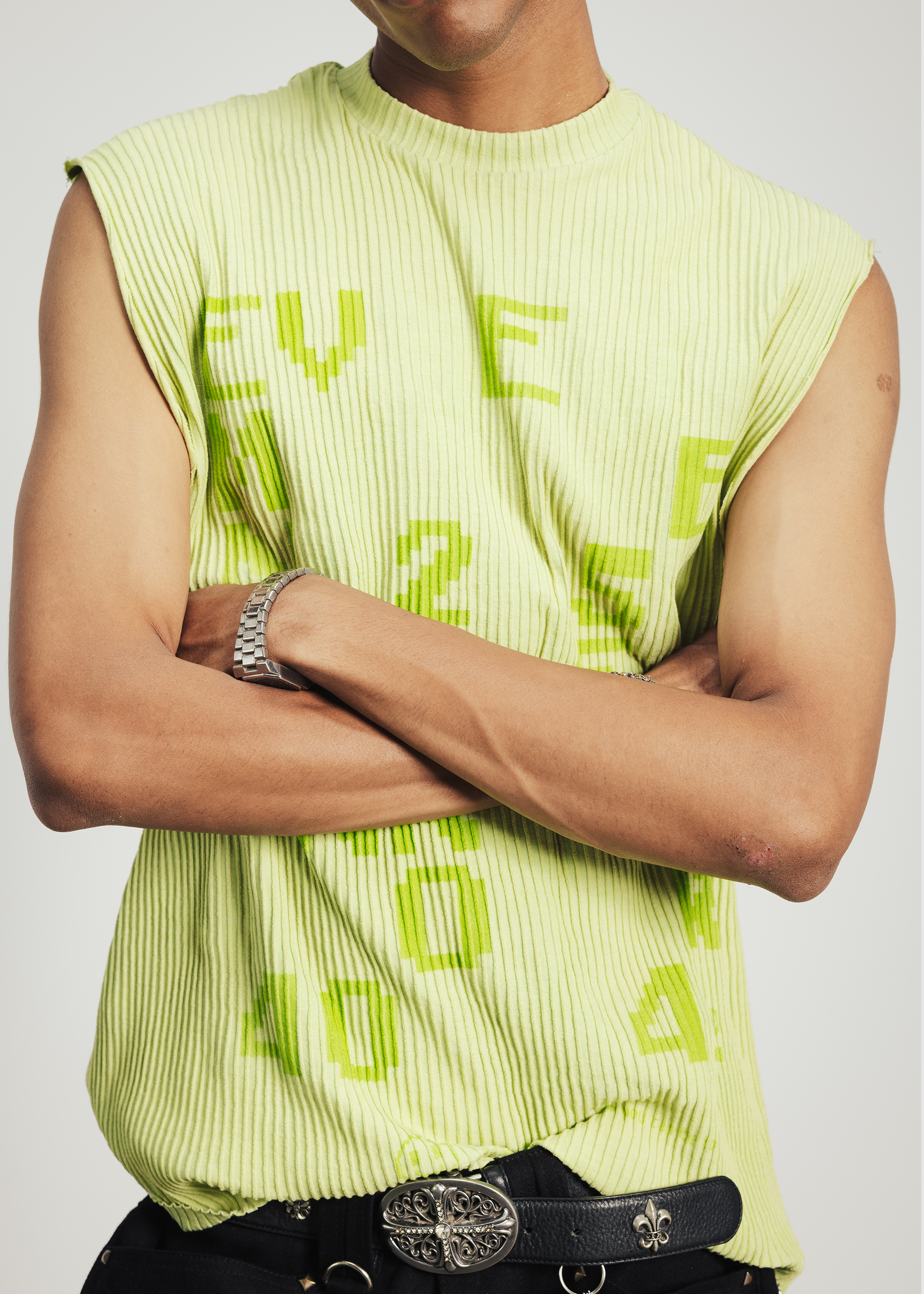 error ribbed tank - matcha green