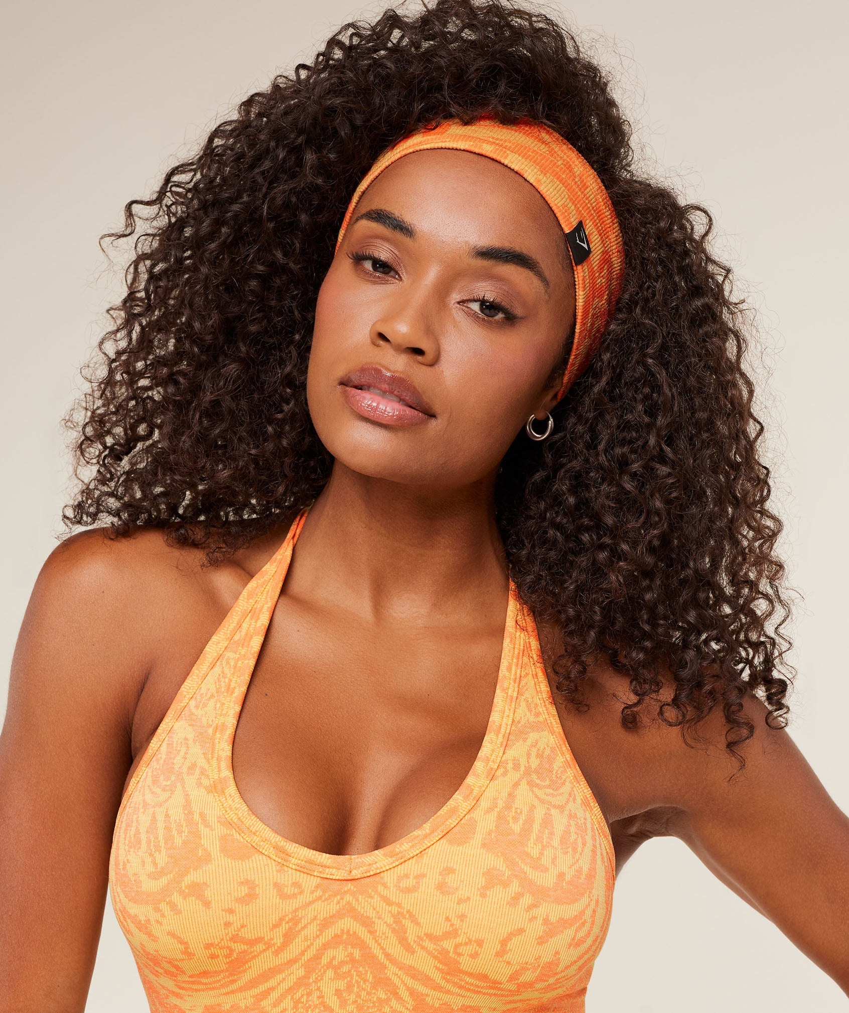 GYMSHARK Adapt Seamless Headband GS Dayglow Peach GS Sorbet Yellow