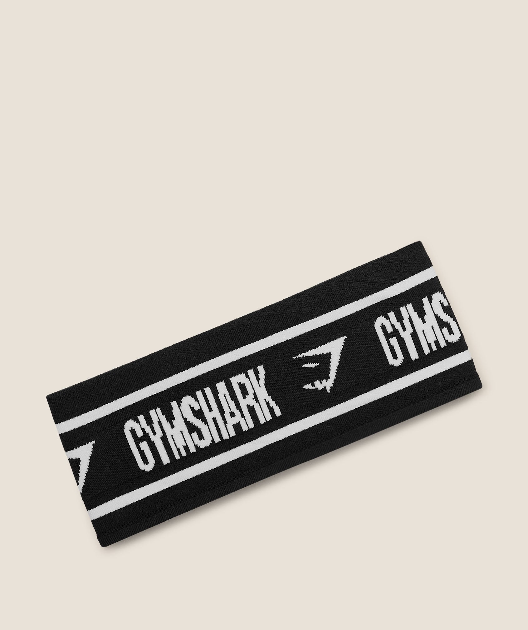 GYMSHARK Diffuse Logo Headband Black