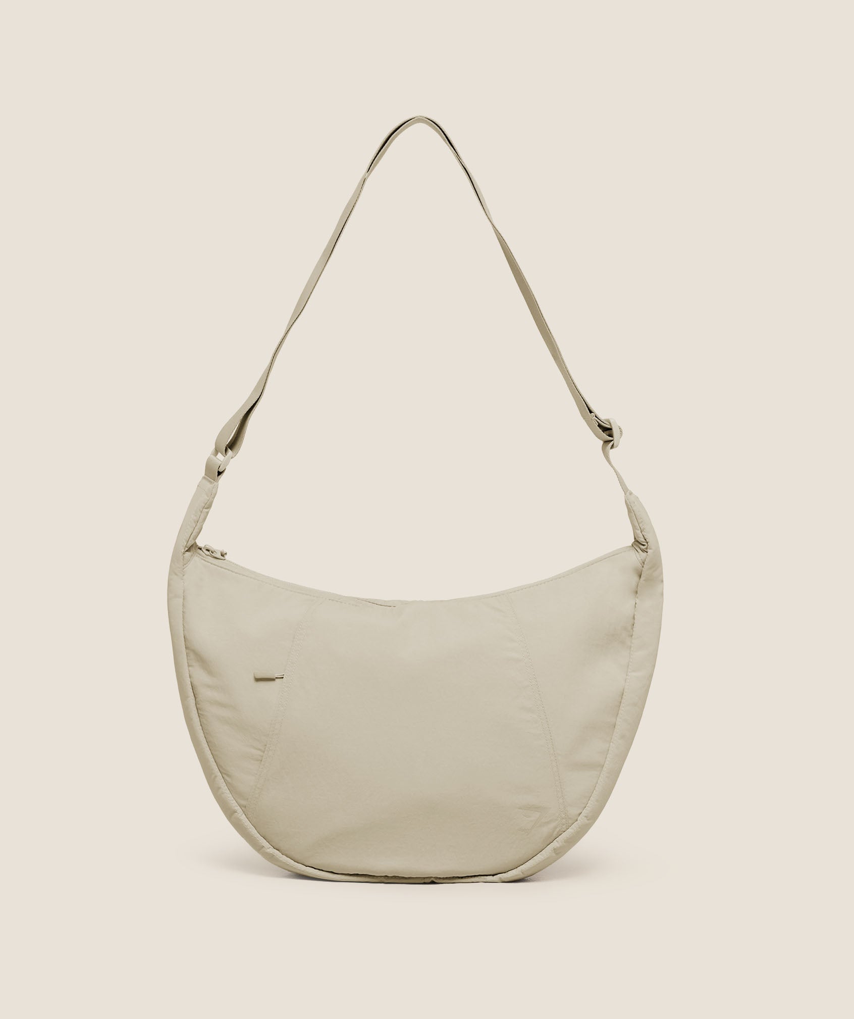 GYMSHARK Large Pleat Crossbody Pebble Grey