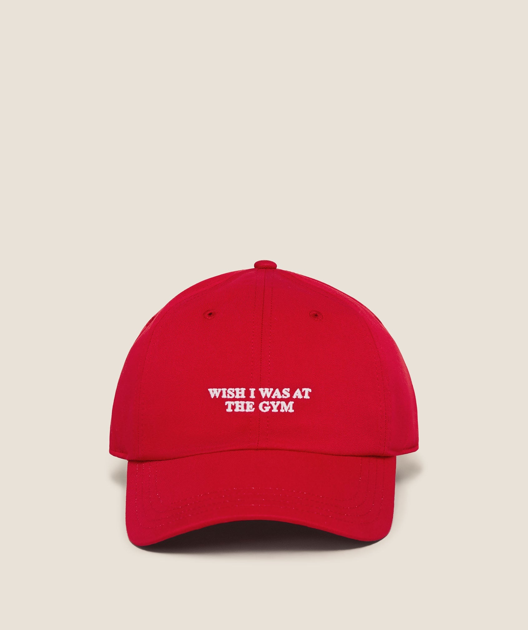 GYMSHARK Slogan Cap Carmine Red