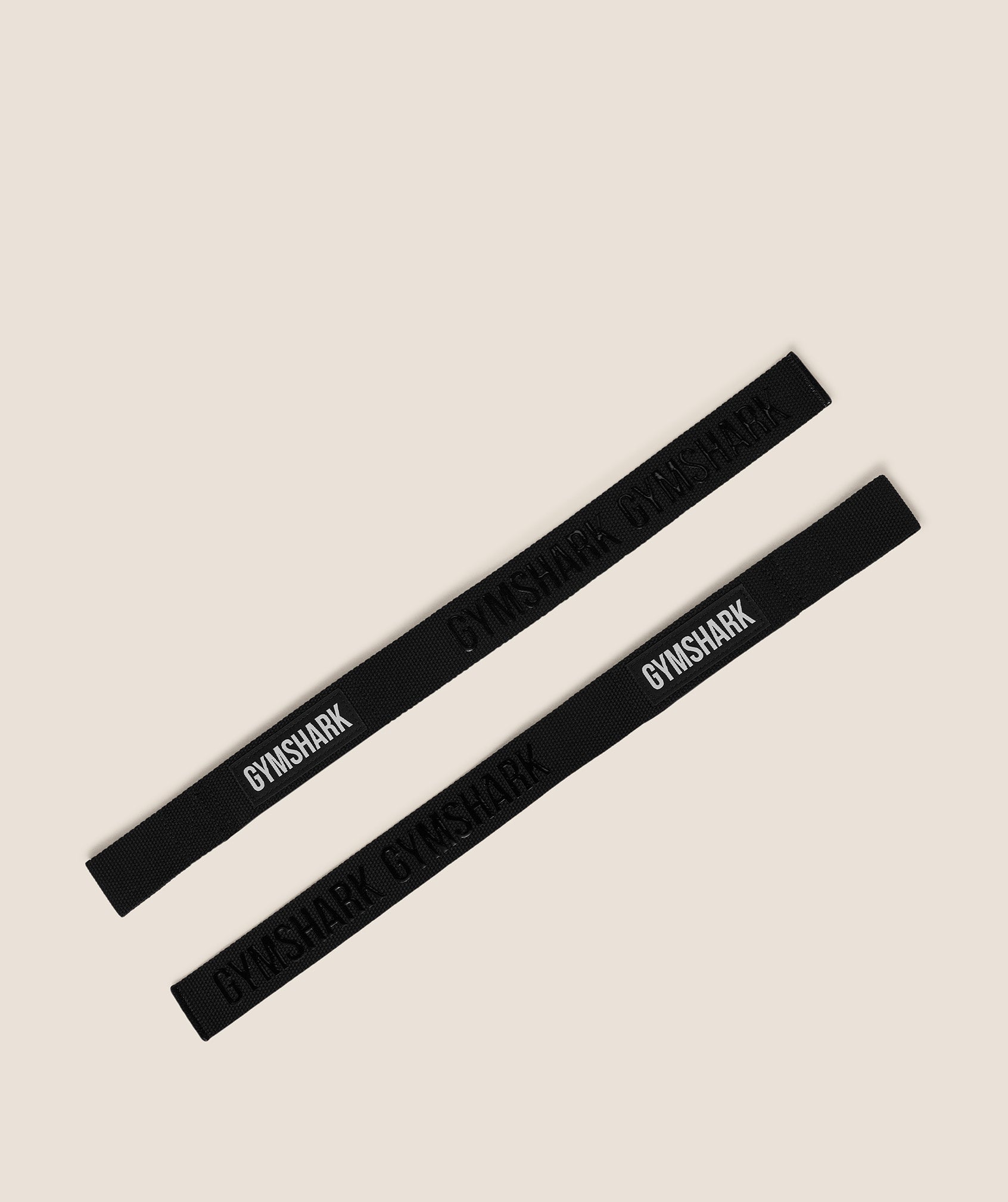 GYMSHARK Silicone Lifting Straps Black