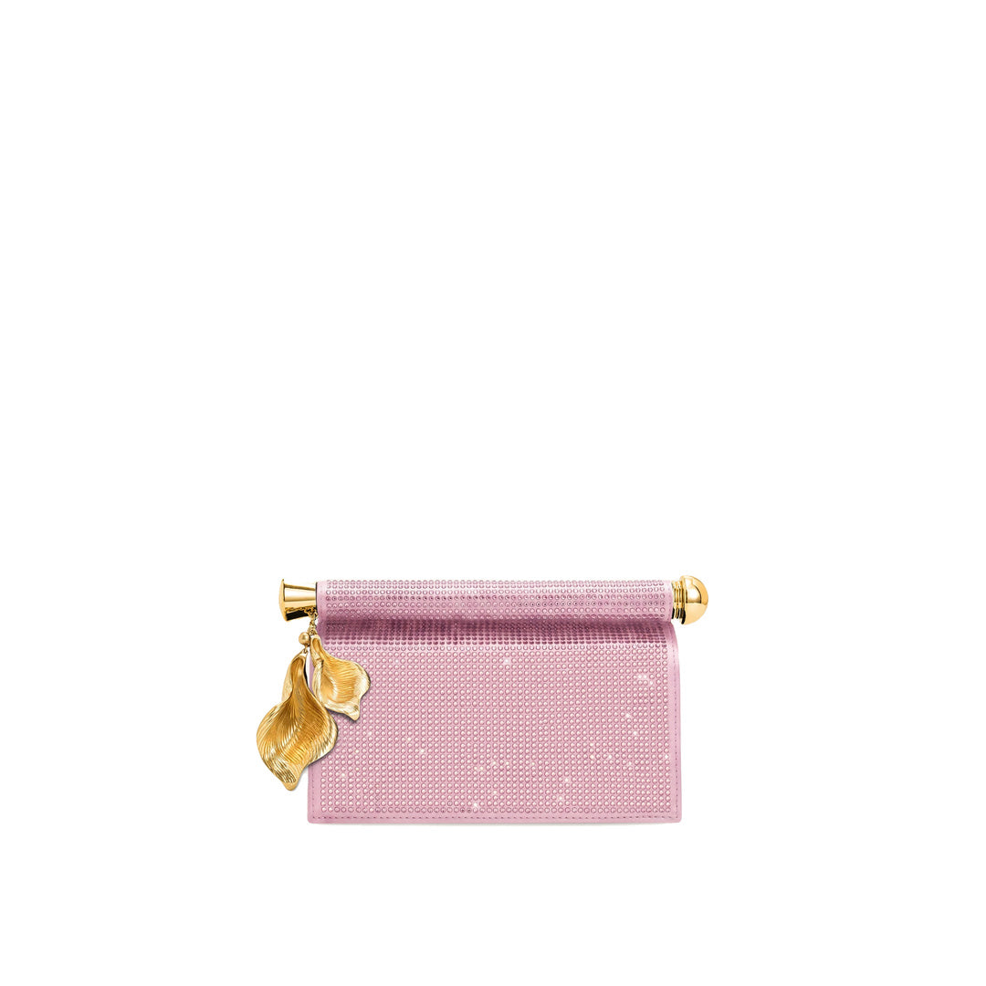JW PEI Holly Artificial Crystal Metal Pendant Embellished Clutch - Pink