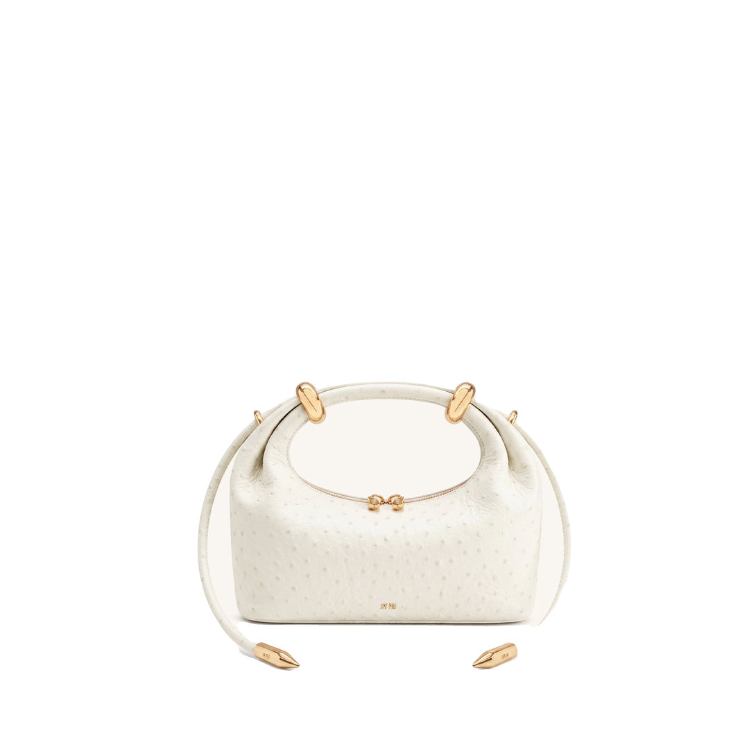 JW PEI Ellie Metal Ring Embellished Top Handle Bag - Off White