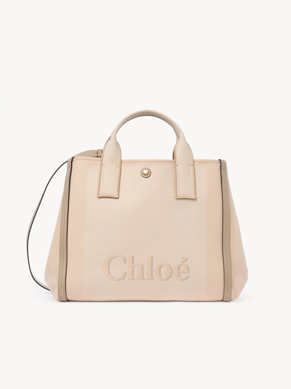 CHLOE Carry tote bag in canvas Blushy Beige