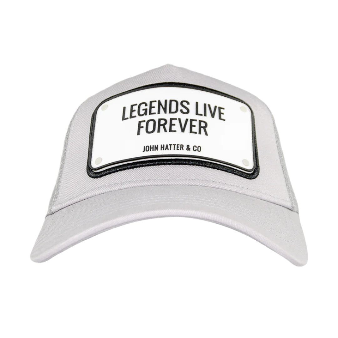 Legends Live Forever White Trucker Cap