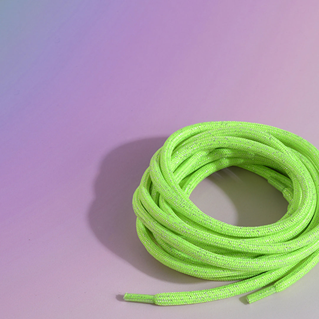 Lime Green Haze Rope Shoelaces