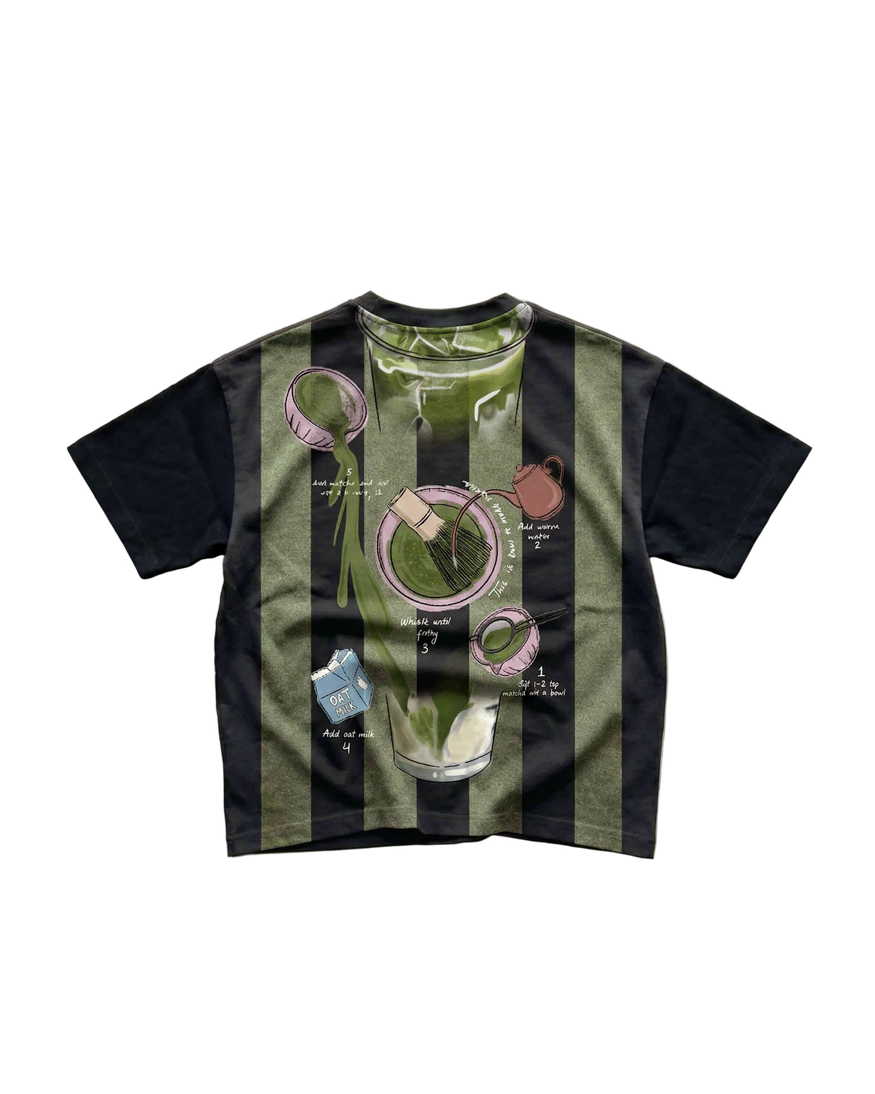 Matcha | Retro Striped Box Tee