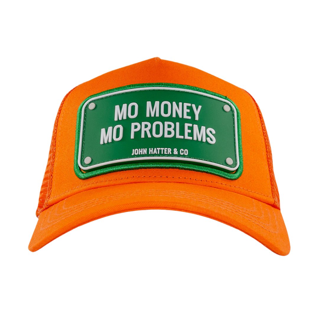 Mo Money Mo Problems Orange Trucker Cap