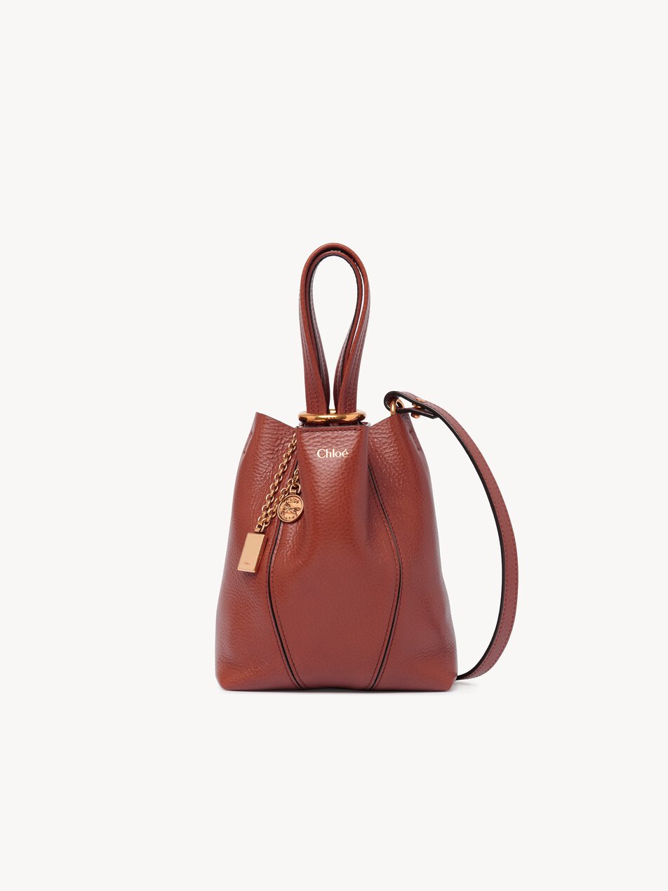 CHLOE Small Chloé Spin tote bag in grained leather Blushy Brown