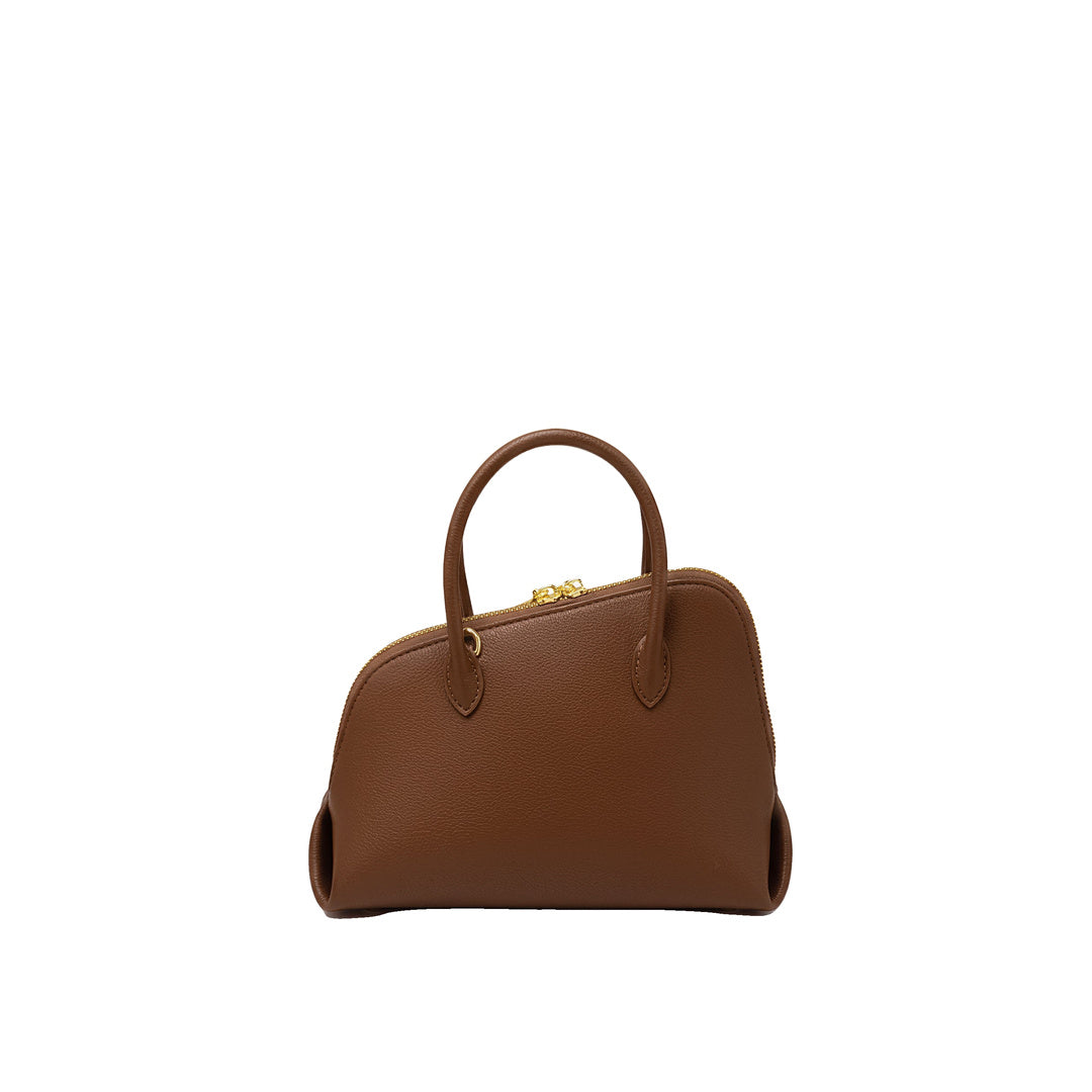 JW PEI Nerina Pebbled Dome Top Handle Bag - Brown