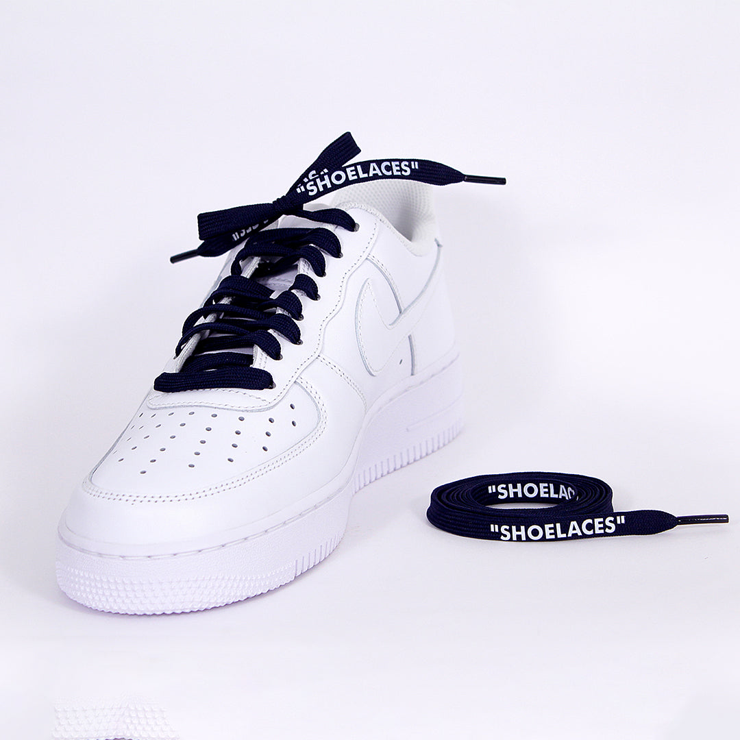 Navy Blue Off-White Style "SHOELACES"