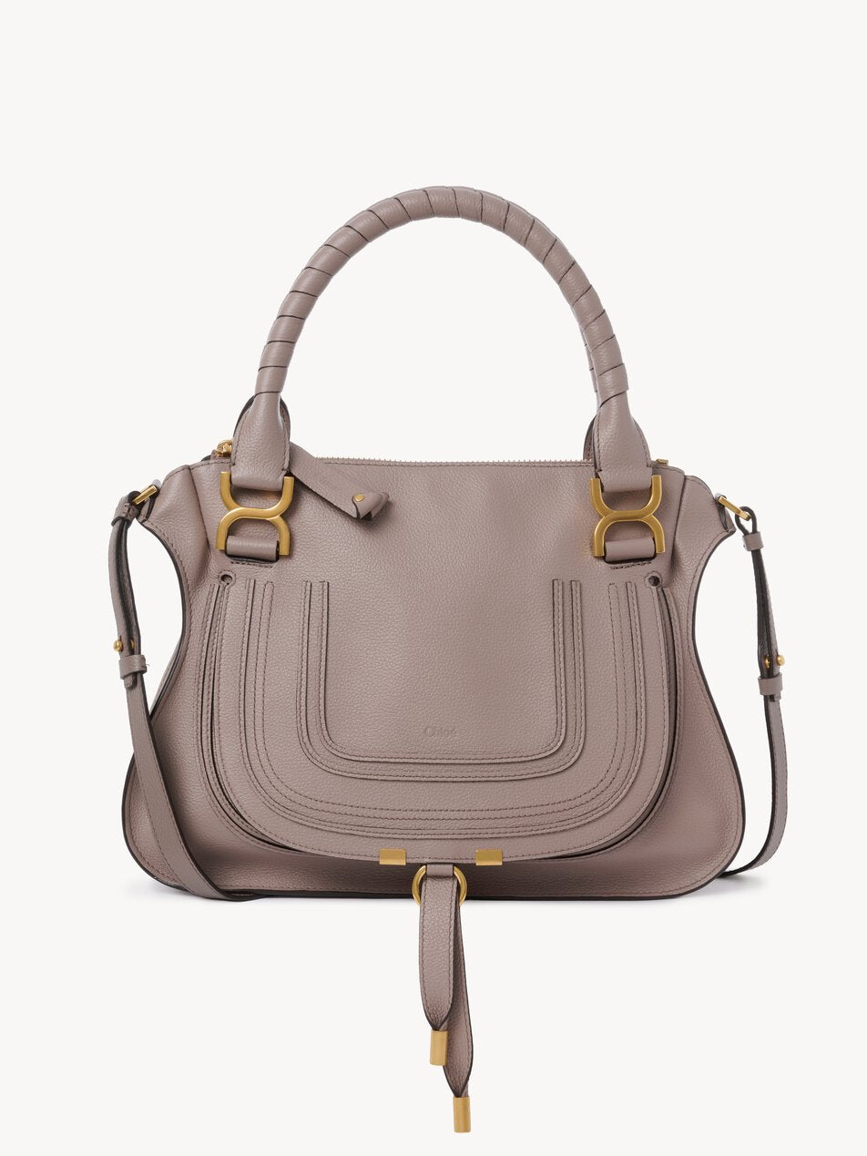 CHLOE Marcie bag in grained leather Twilight Purple