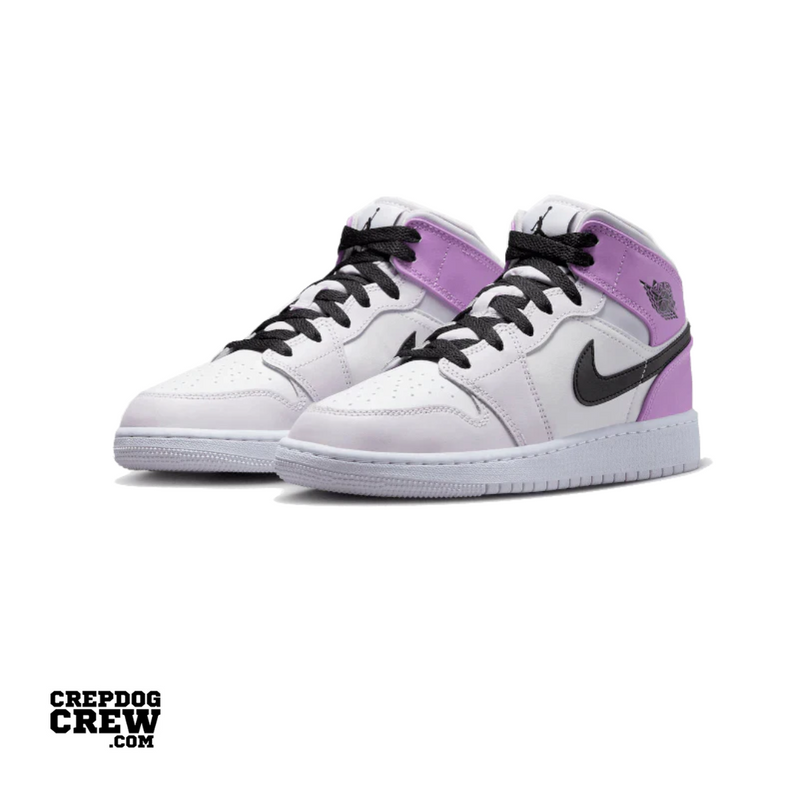 Jordan 1 Mid Barely Grape (GS) | Nike Air Jordan | Sneaker Shoes by Crepdog Crew