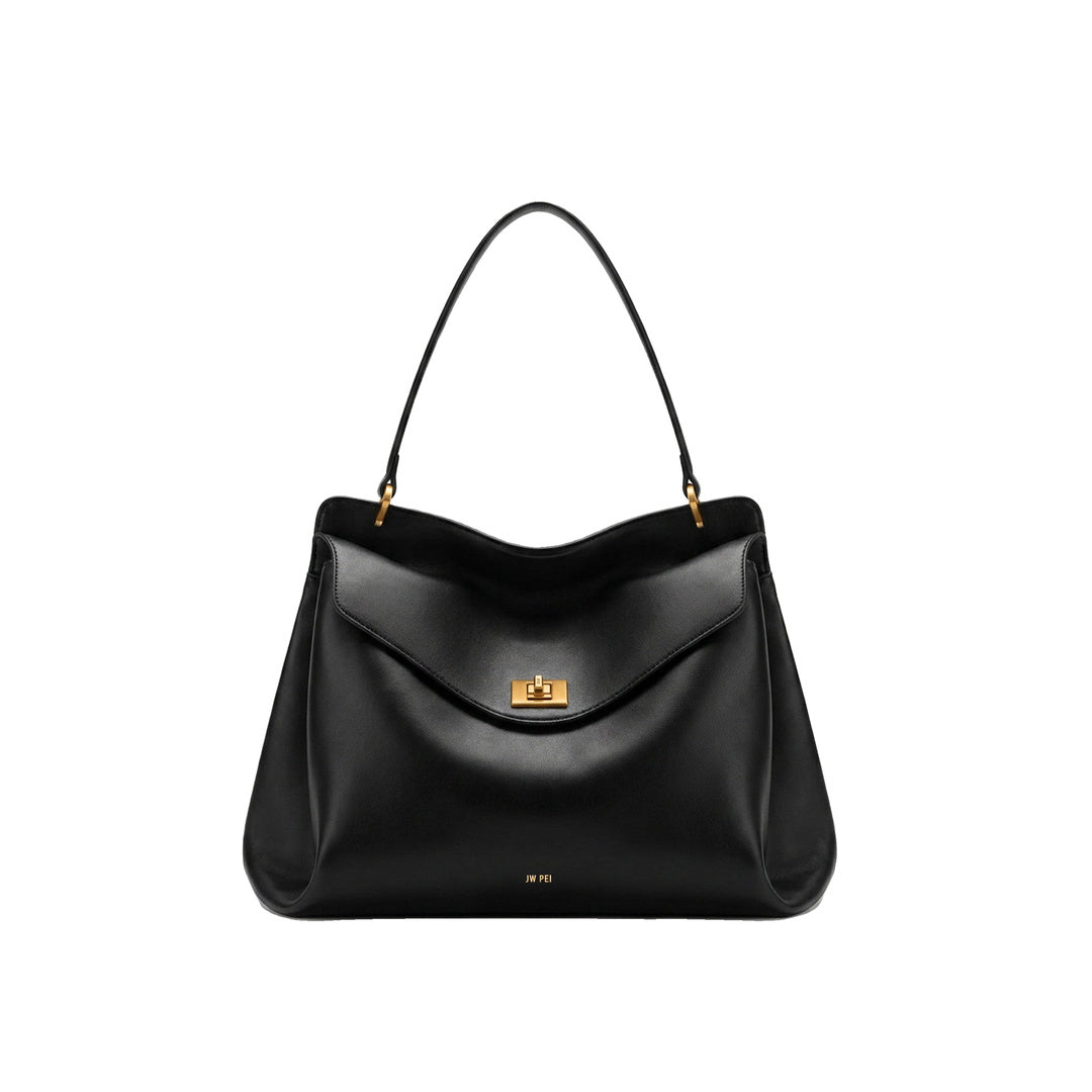 JW PEI Lucia Turn-Lock Shoulder Bag - Black