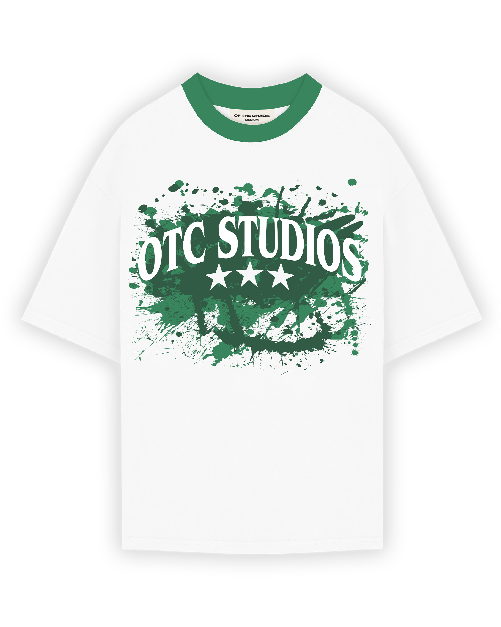 ART DEPT. RINGER T-SHIRT - WHITE/GREEN