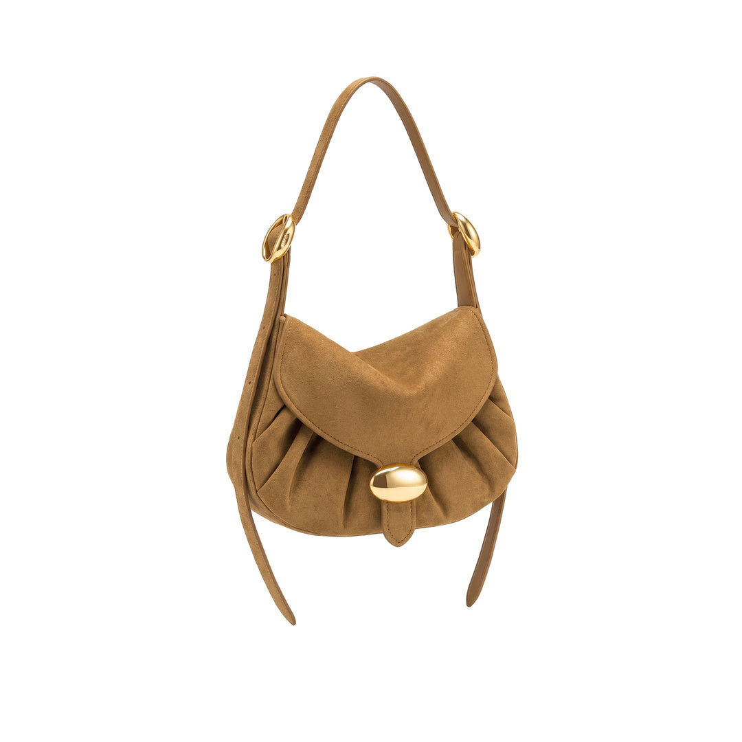 JW PEI Avery Faux Suede Draped Hobo Bag - Camel