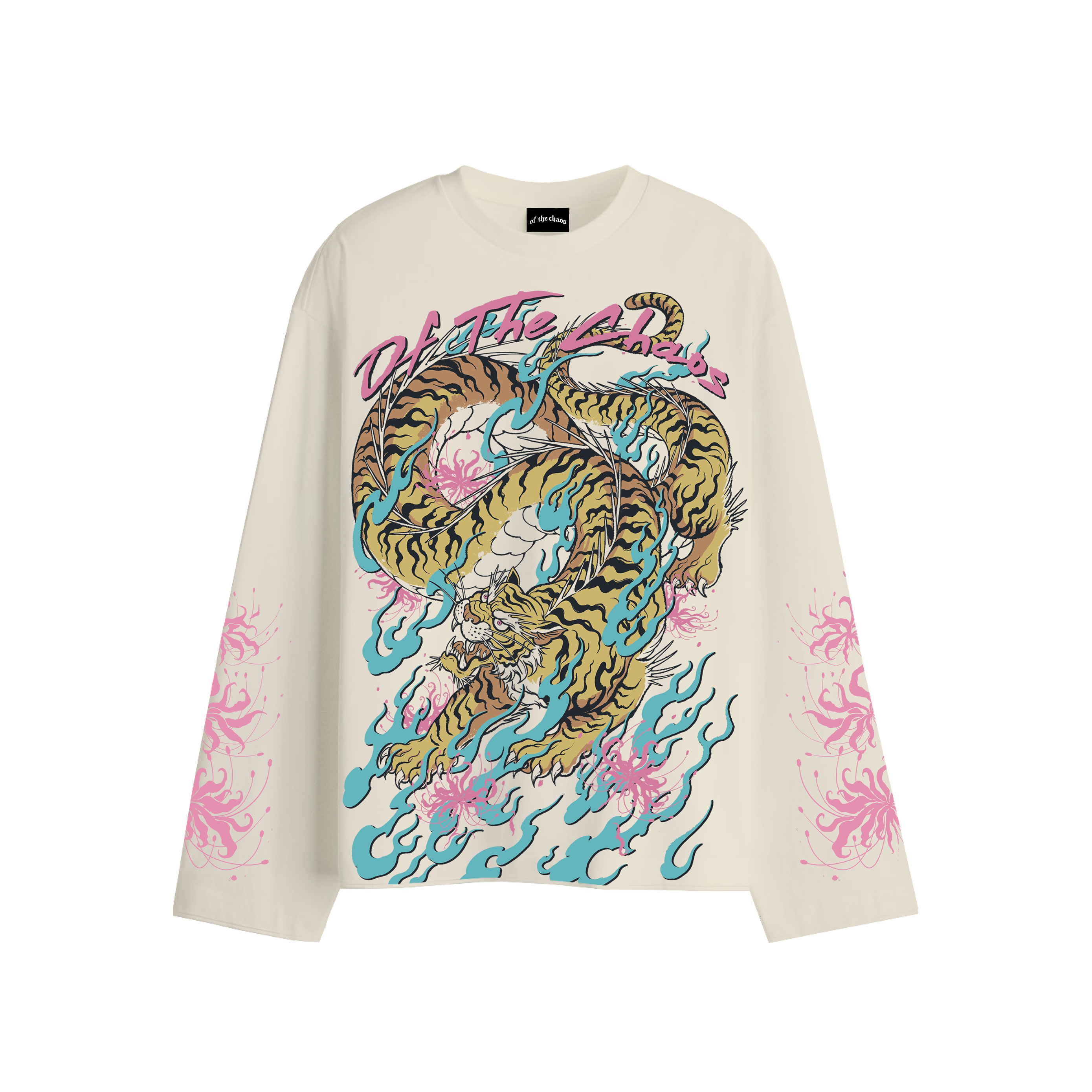 TIGER LILLIES LONG SLEEVE T-SHIRT - OFF WHITE