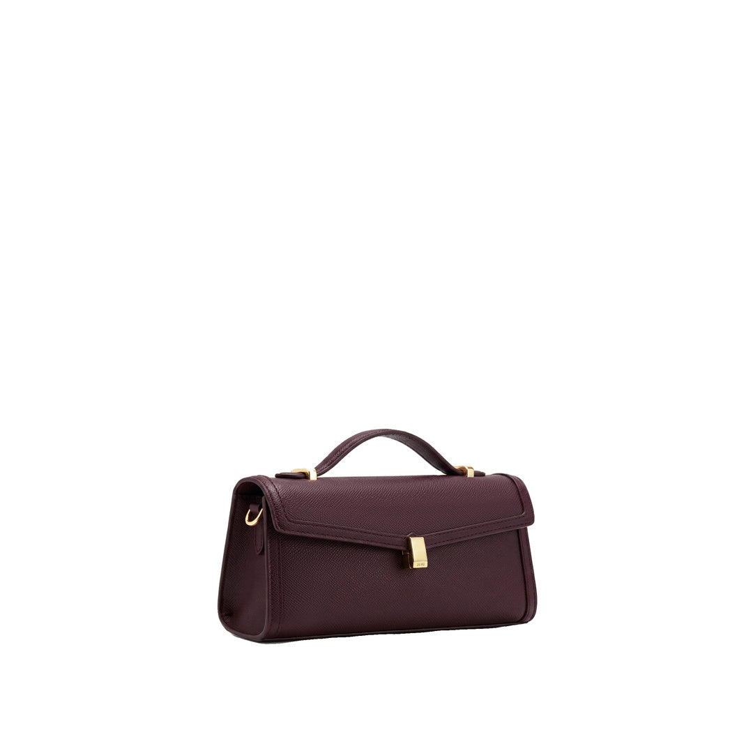 JW PEI Delphine Saffiano Top Handle Bag - Deep Burgundy