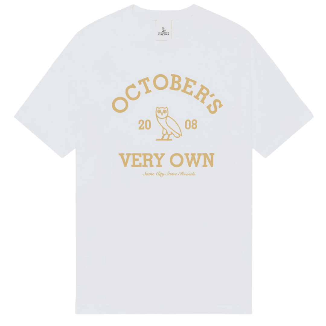 OVO Collegiate T-shirt White Gold