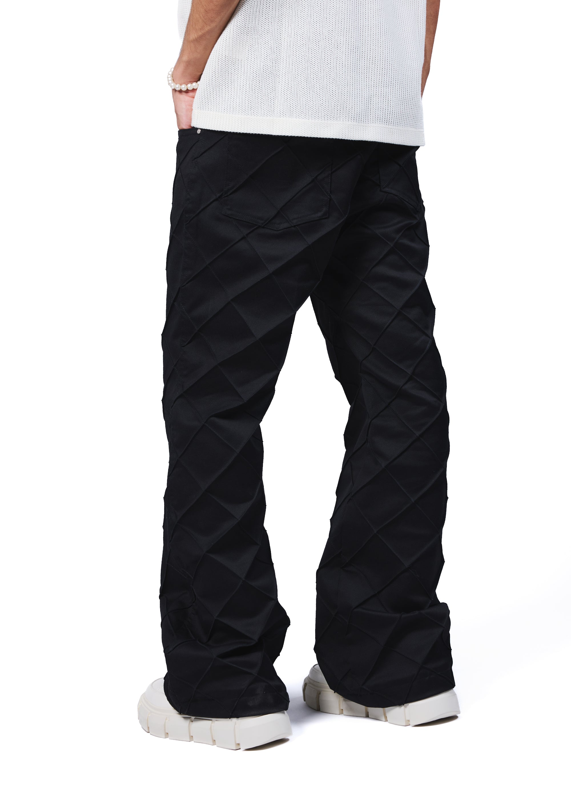 Pin tucks denim