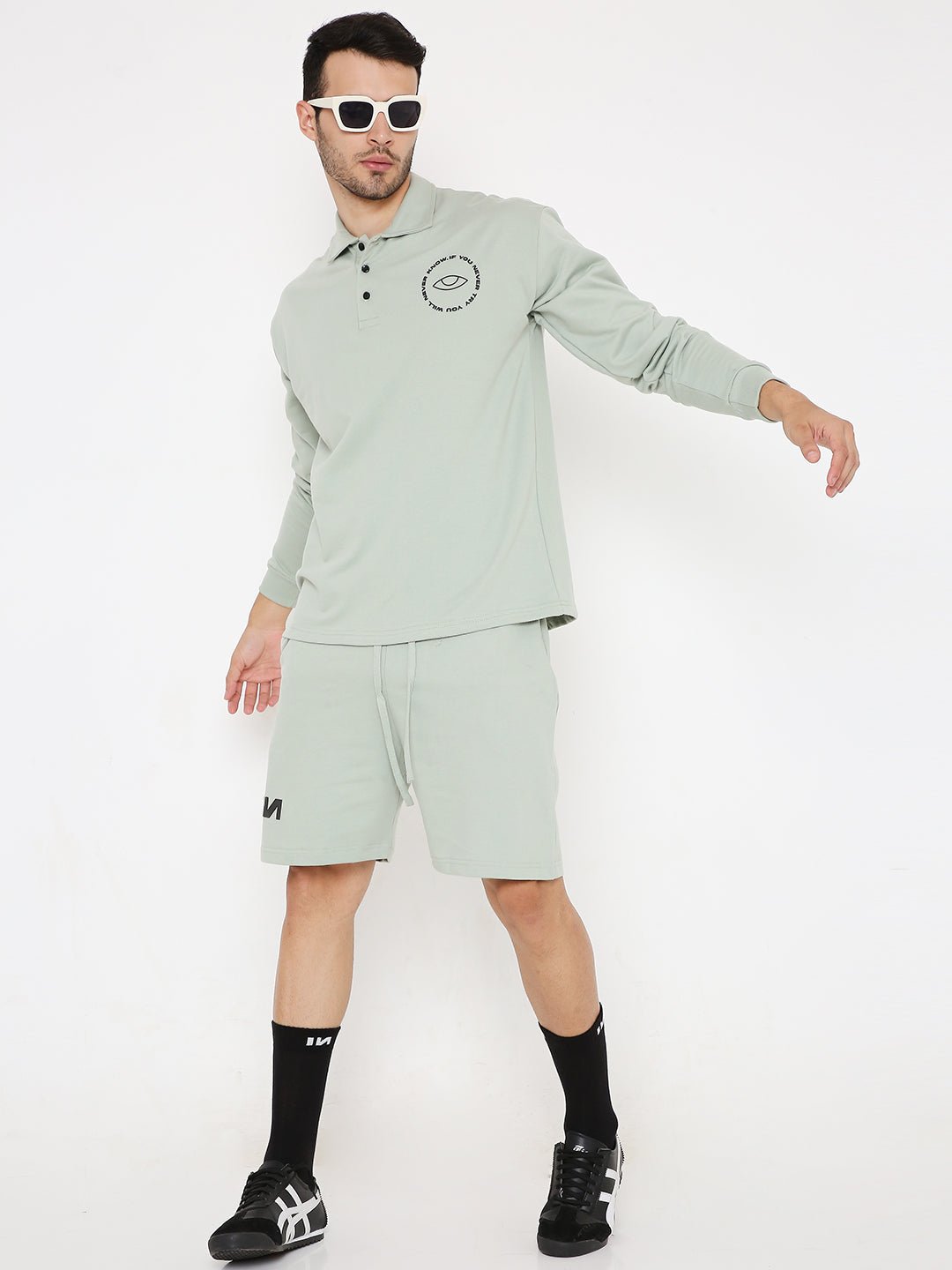 Oversized Polo T-shirt - Camping Green