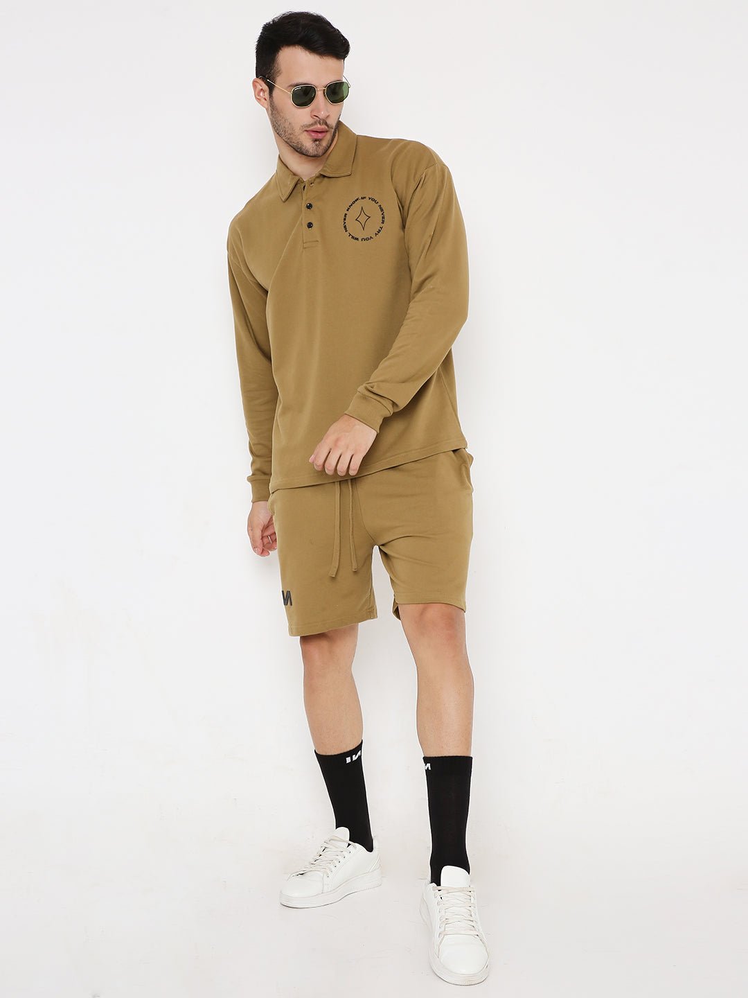 Oversized Polo T-shirt - Pirate Brown