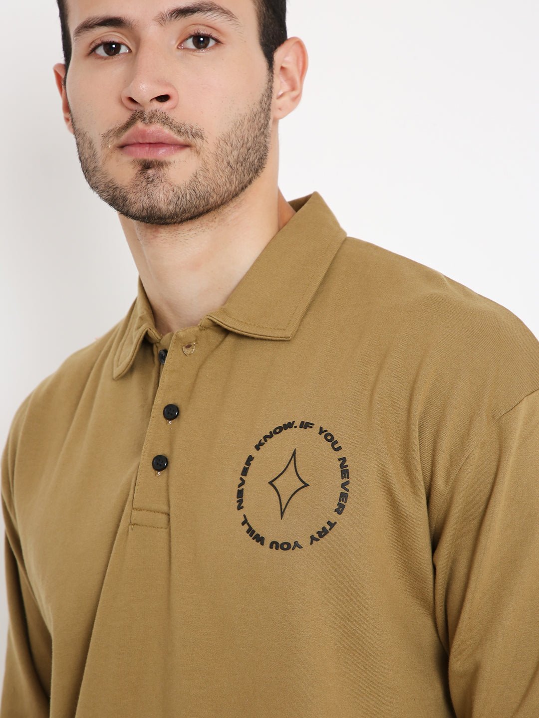 Oversized Polo T-shirt - Pirate Brown