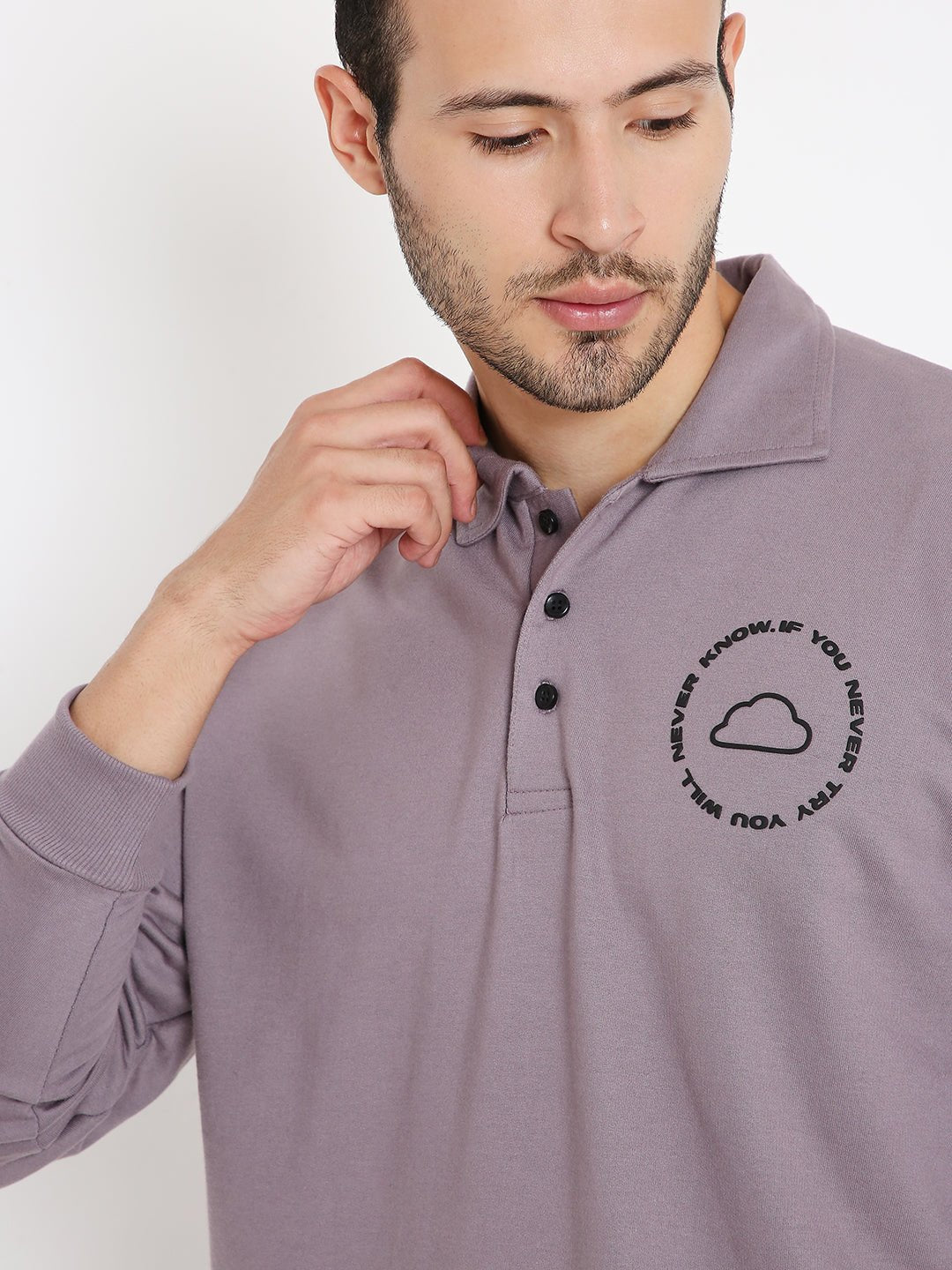 Oversized Polo T-shirt - Seeker Purple