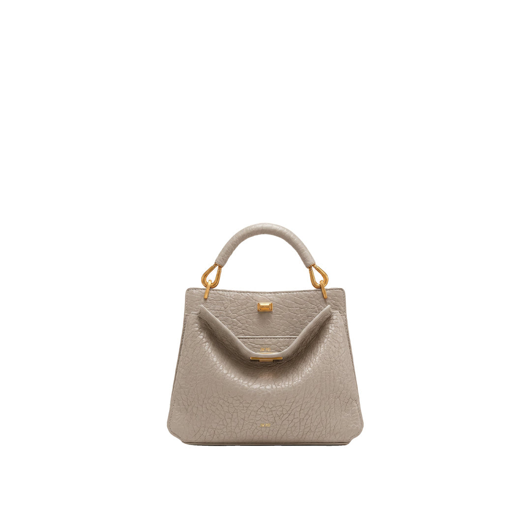JW PEI Lucia Elephant-Effect Top Handle Bag - Stone Gray
