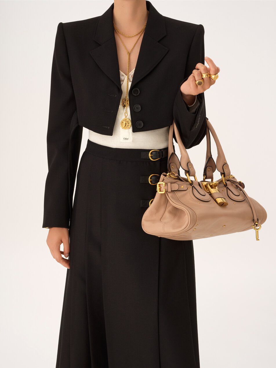 CHLOE Paddington bag in grained leather Earthy Pink