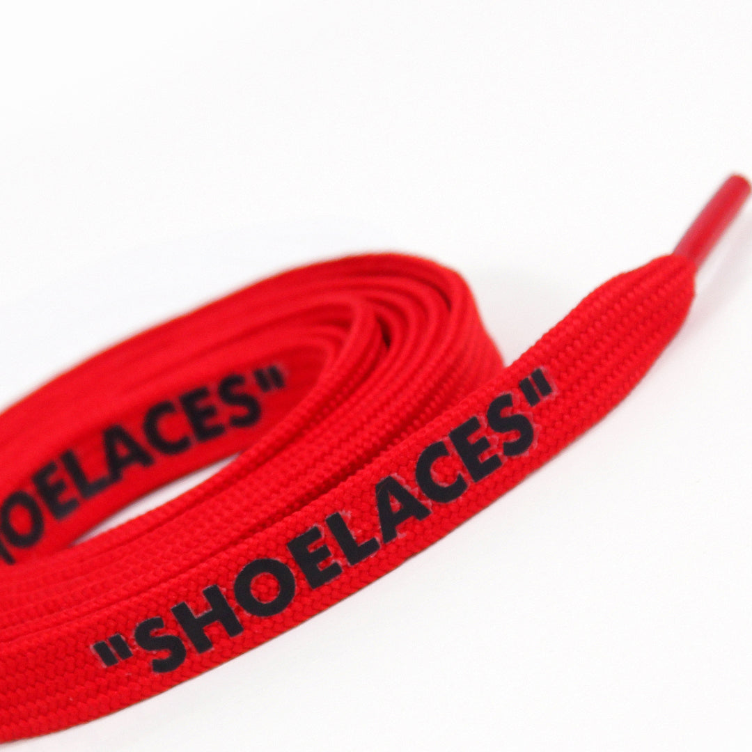 Red Off-White Style "SHOELACES"