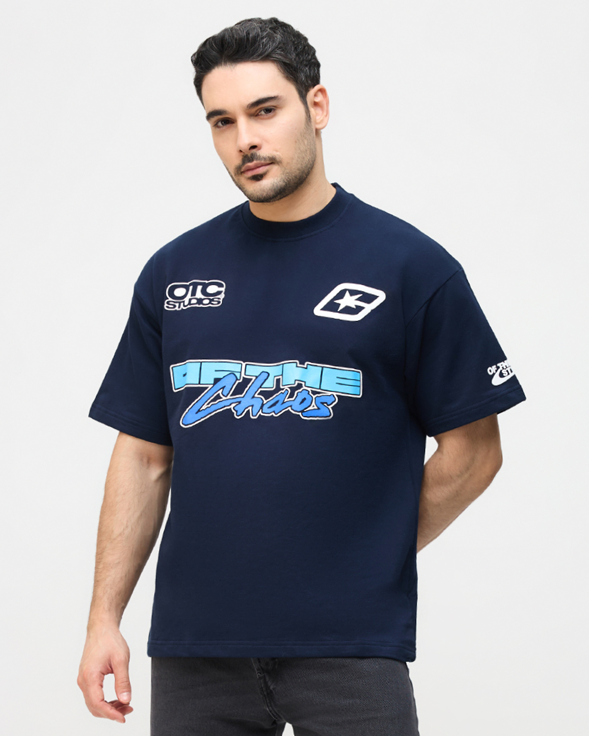 RETRO LOGO T-SHIRT - NAVY BLUE