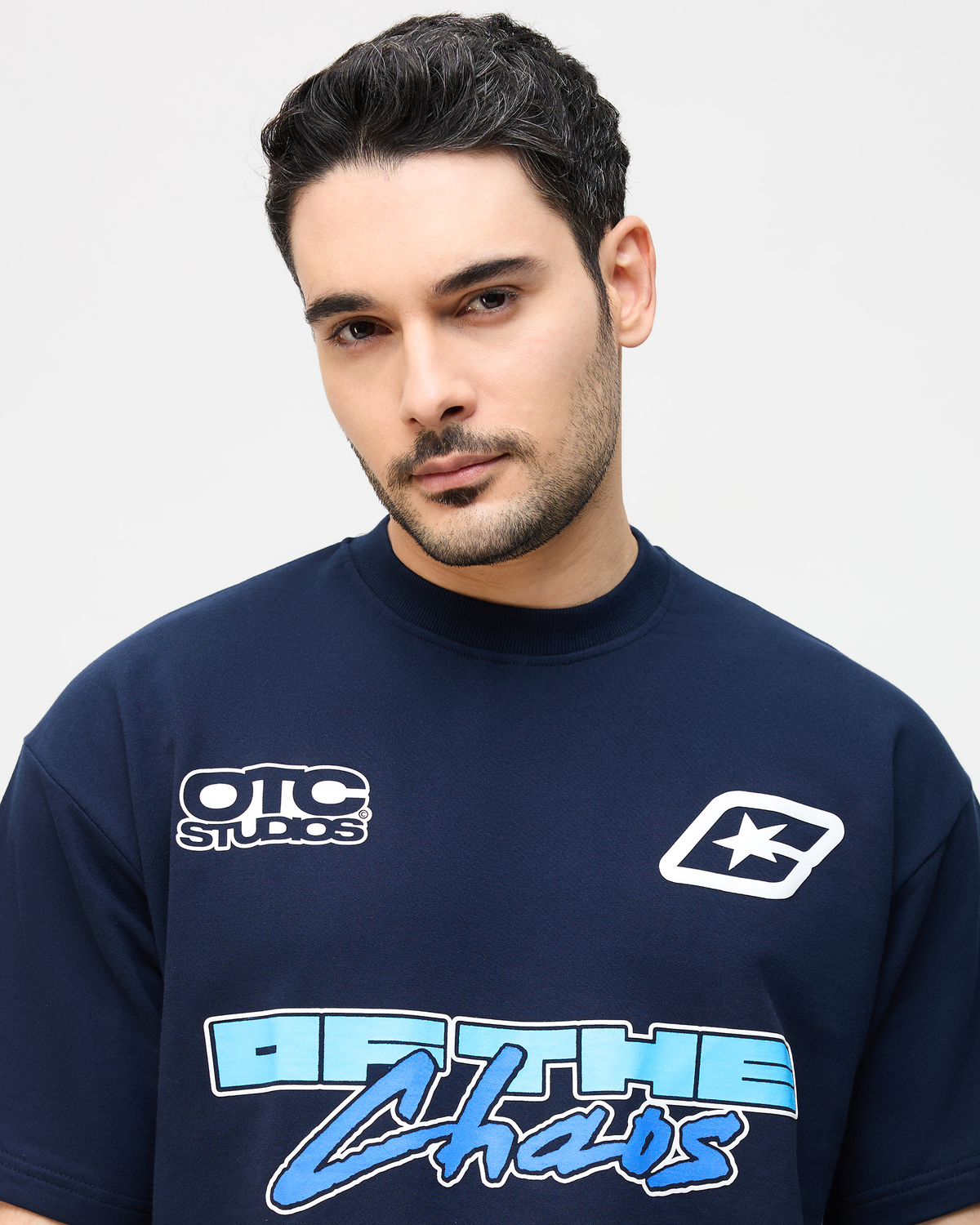RETRO LOGO T-SHIRT - NAVY BLUE