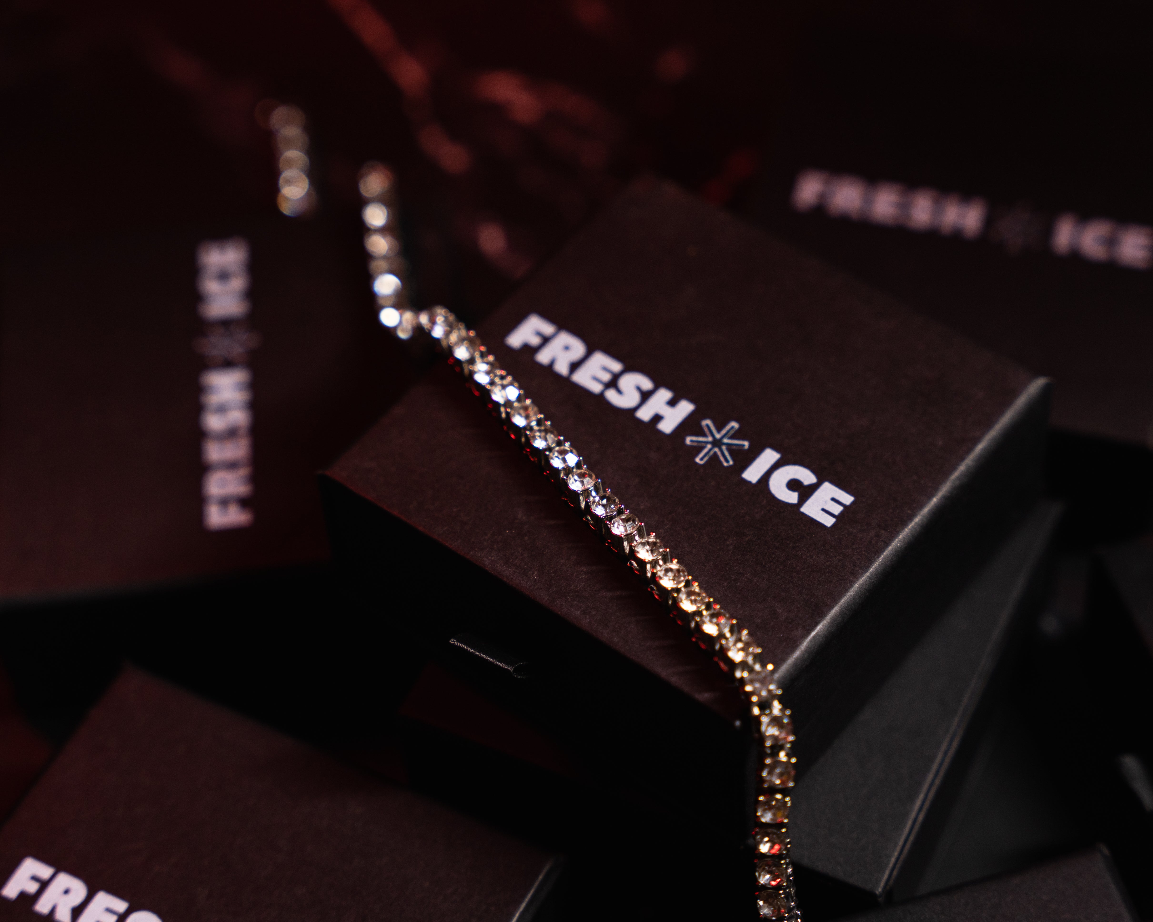 Sphere Cut Iced Tennis chain by Freshice