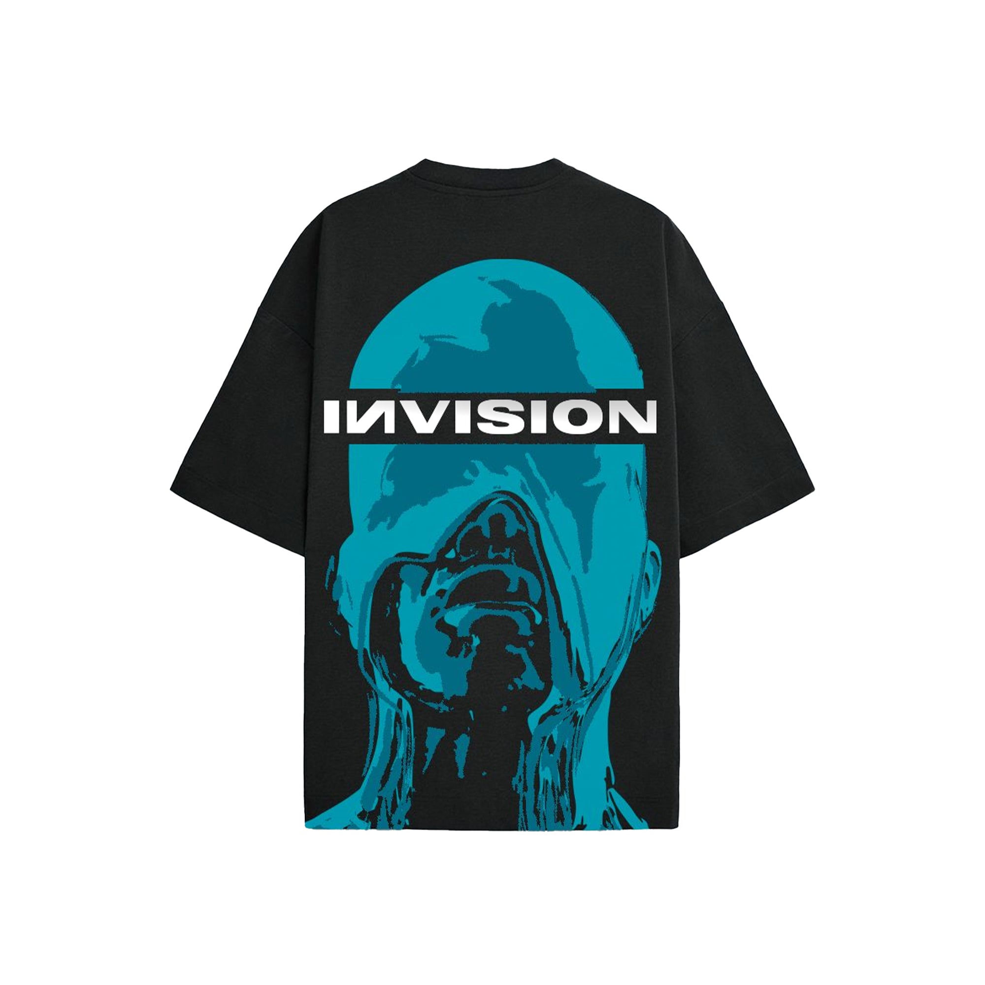 Black and Blue Invision Oversized T-Shirt
