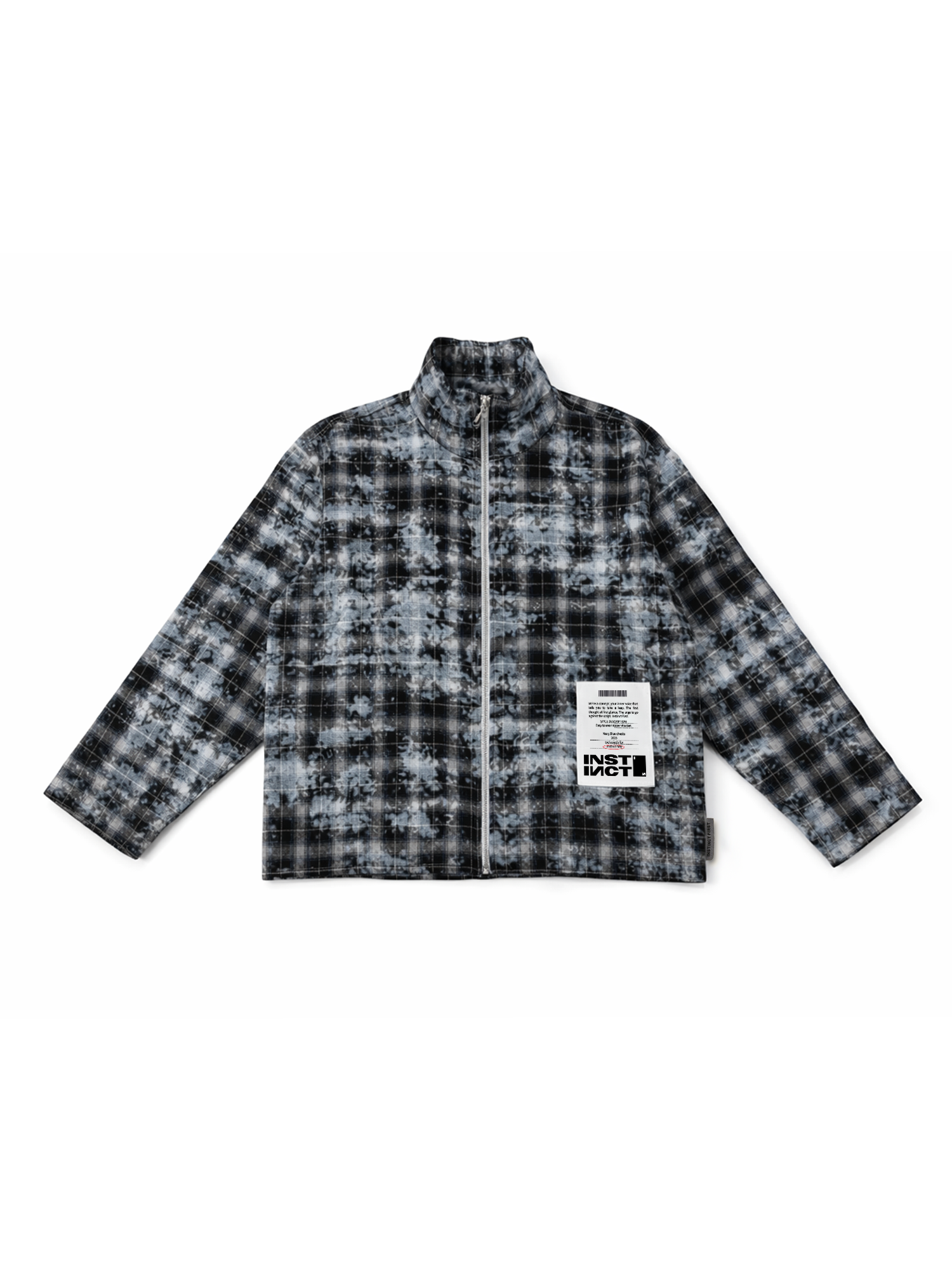 The Solo Zipper  Shirt - (Washed Blue)