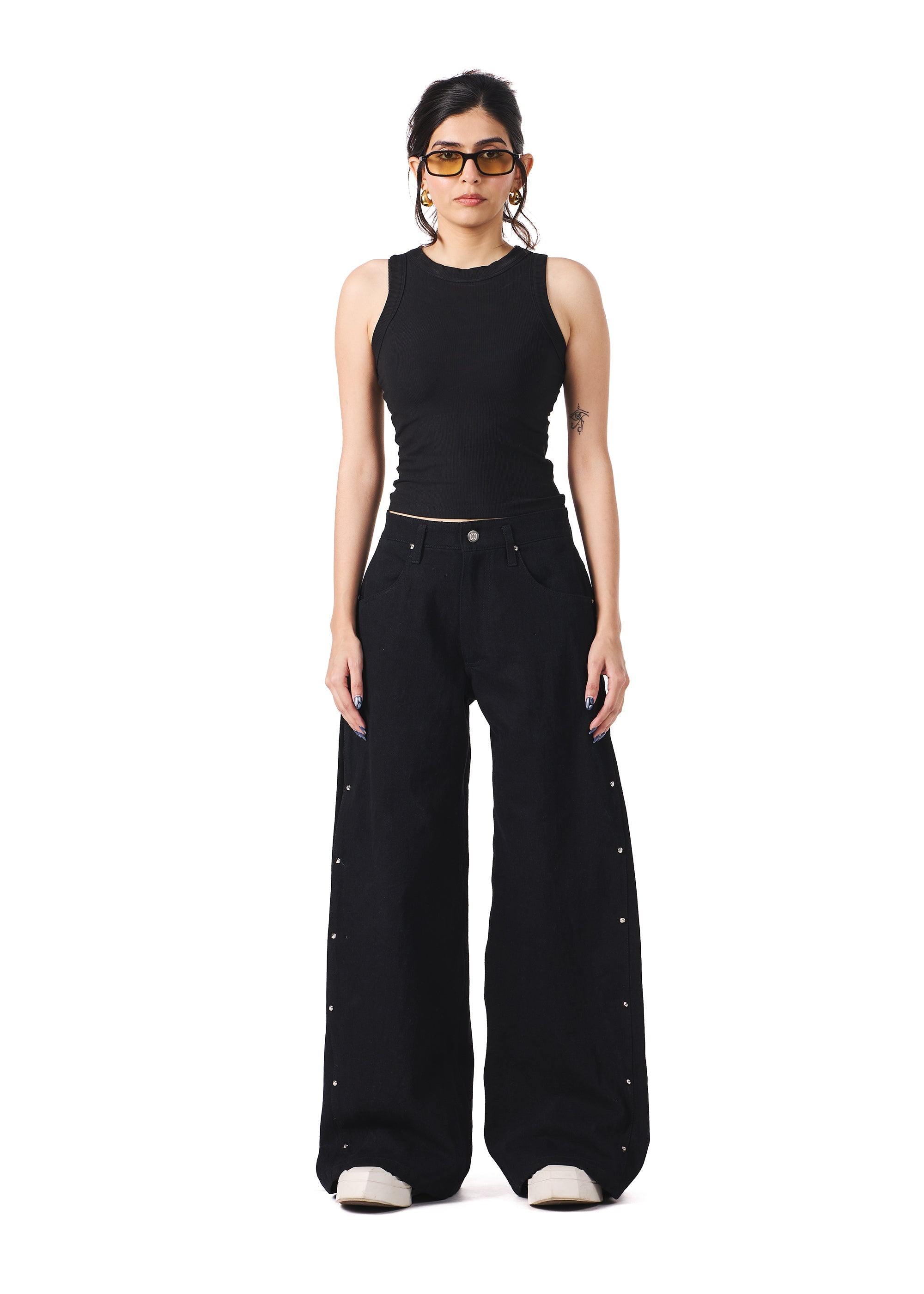 Black Wide Leg Denim