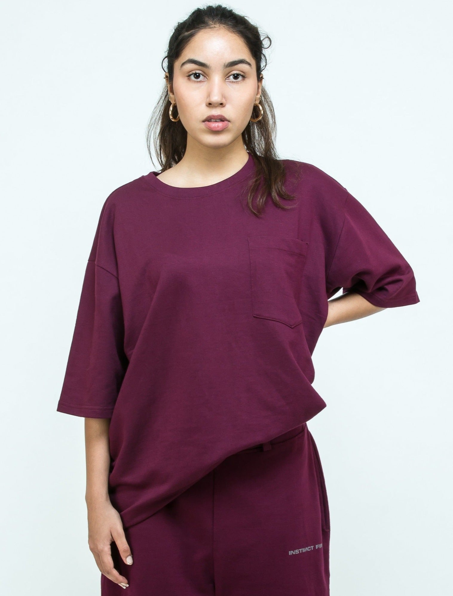 Wine Oversized T-shirts 
