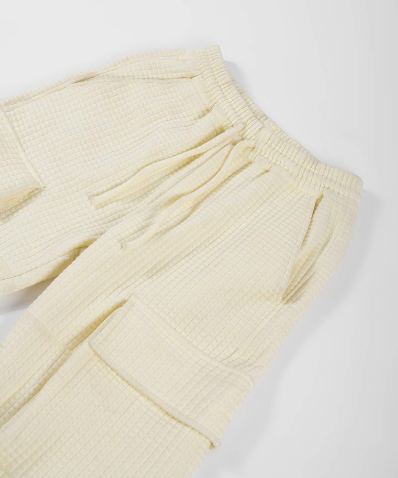 CREAM QUILTED TROUSER