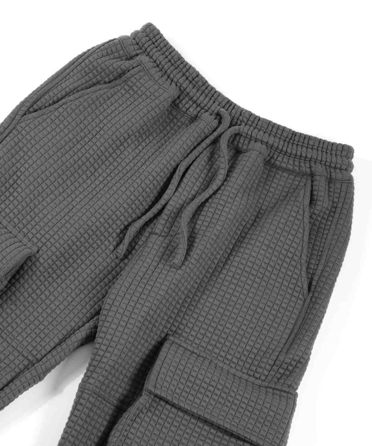 GREY QUILTED TROUSER